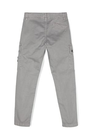 pantalone in cotone grigio STONE ISLAND KIDS | 811630115V0164